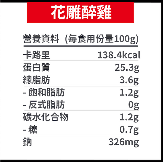 花雕醉雞味即食雞胸【125g】