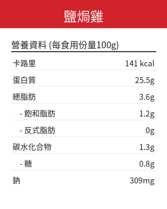 鹽焗雞味即食雞胸 【200g】