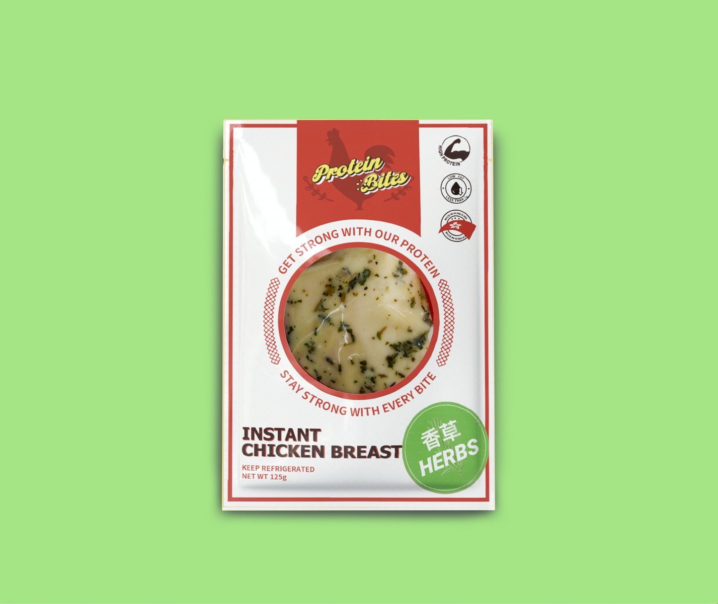 Herbs flavored ready-to-eat chicken breastsγ125gγ